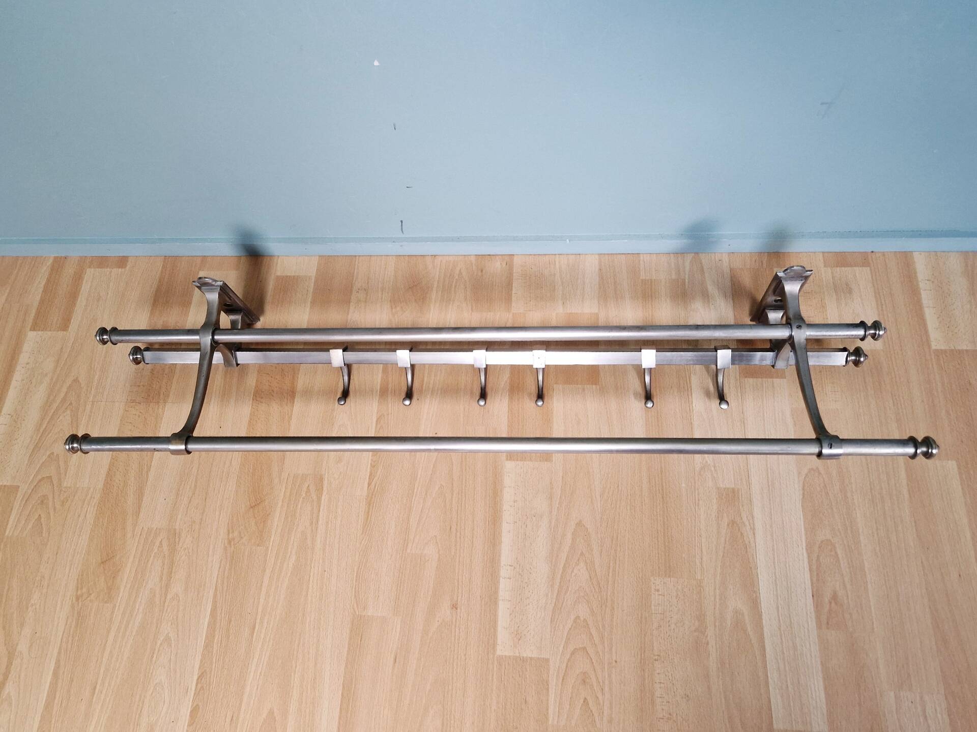 Nickel-plated Art Deco coat rack, 1920s