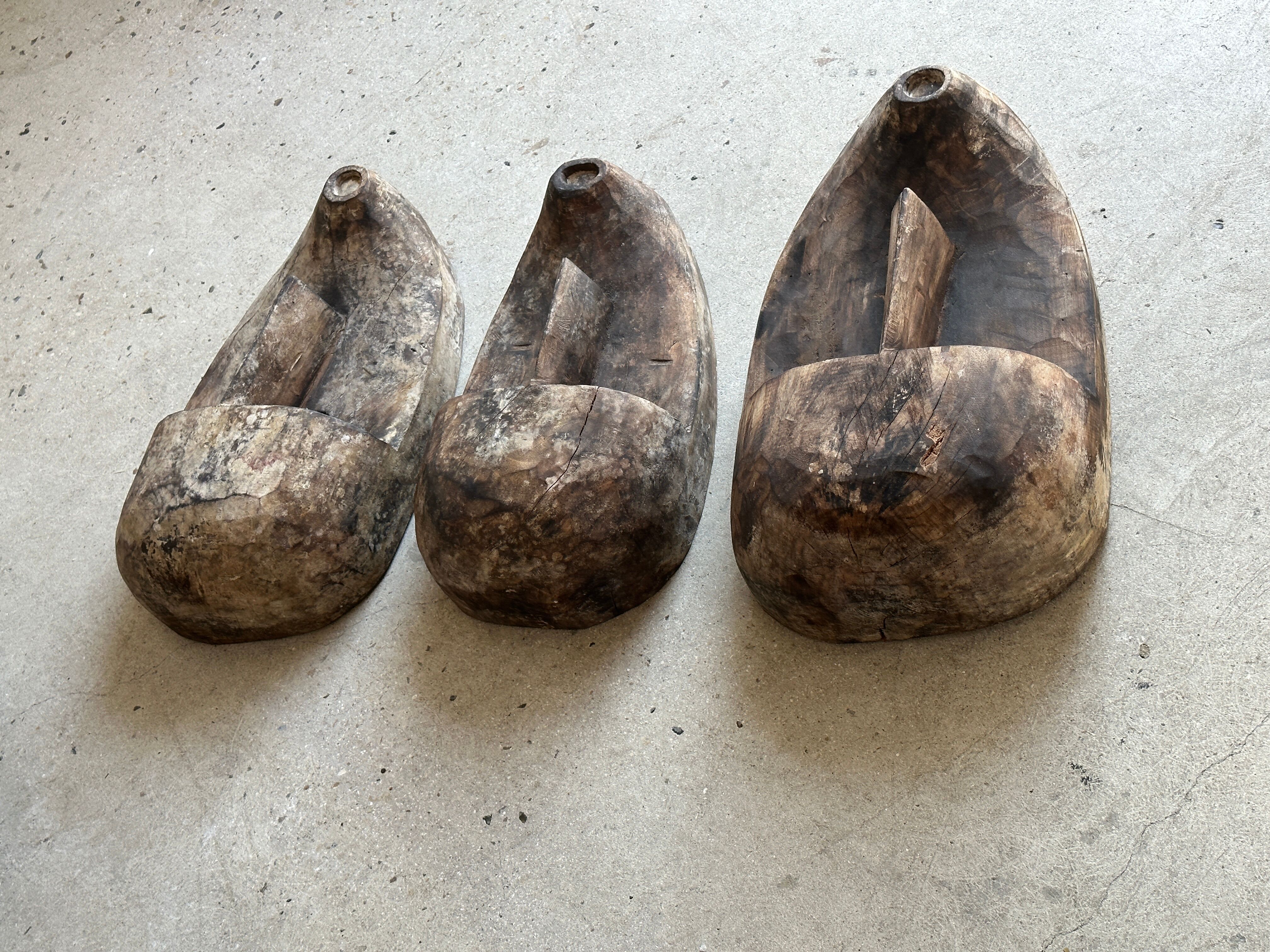 Large Timor mask in patinated wood H:50cm (2)