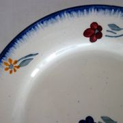 Set of 8 vintage dessert plates, Mary-Lou model, Digoin Sarreguemines
