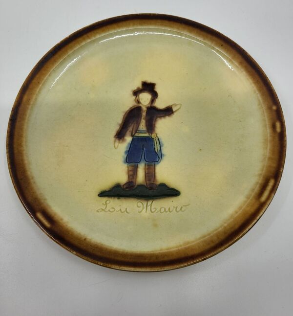 Service à dessert Atelier Cerenne Vallauris Santons de Provence France 1950