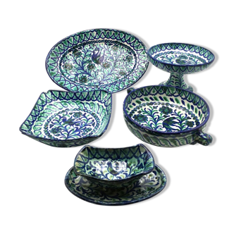 Set of serving dishes, Fajalouza, circa 1960