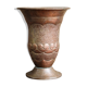 Copper vase hammered on pedestal