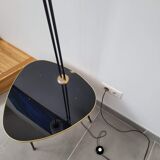 Floor lamp two glass globes and tablet