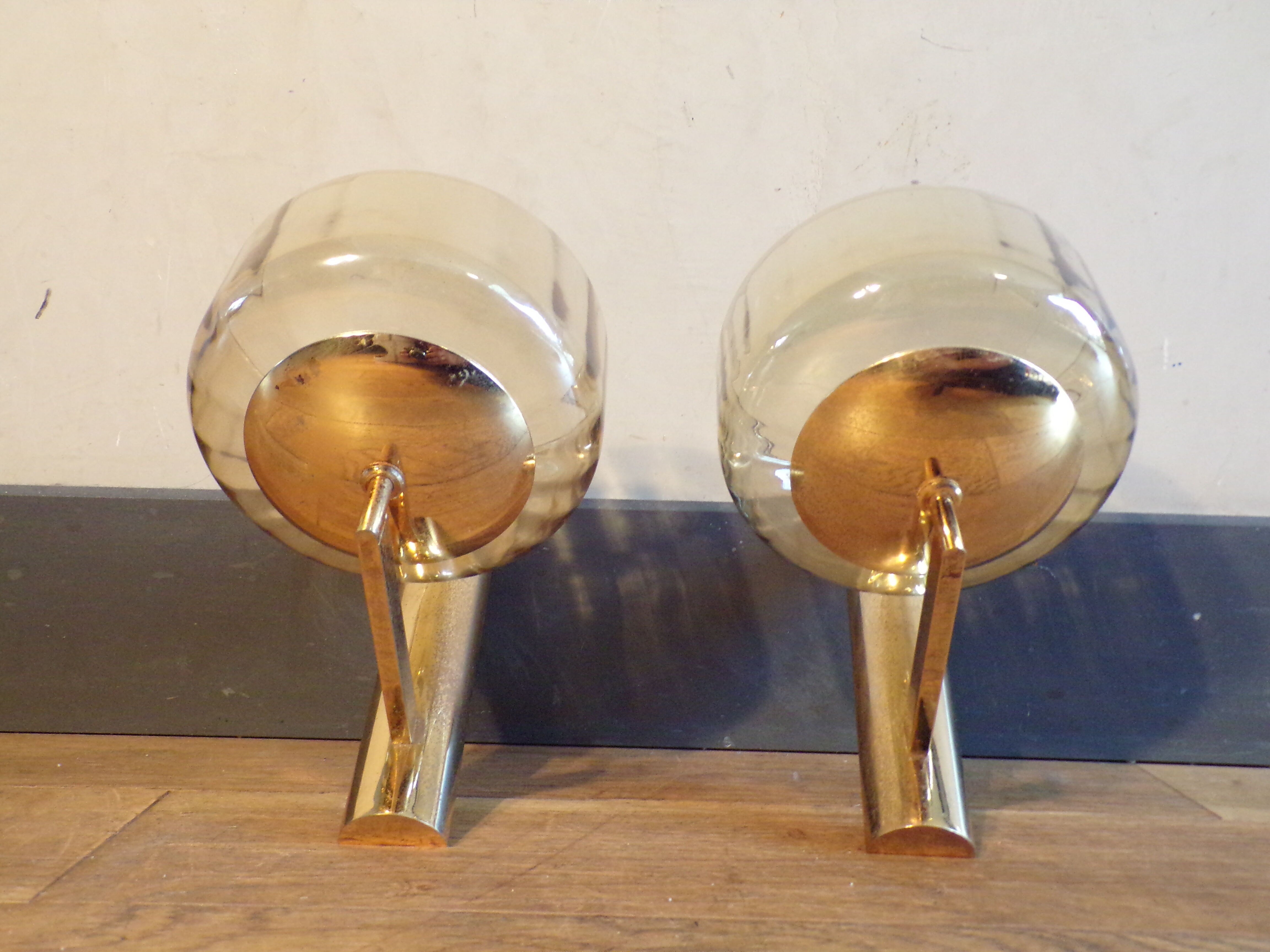 Pair of golden Sciolari House wall light