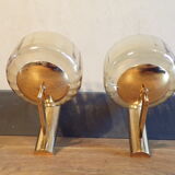 Pair of golden Sciolari House wall light