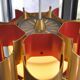 Gold and Orange Pendant Lamp by Bent Karlby for Lyfa, Denmark, 1960's
