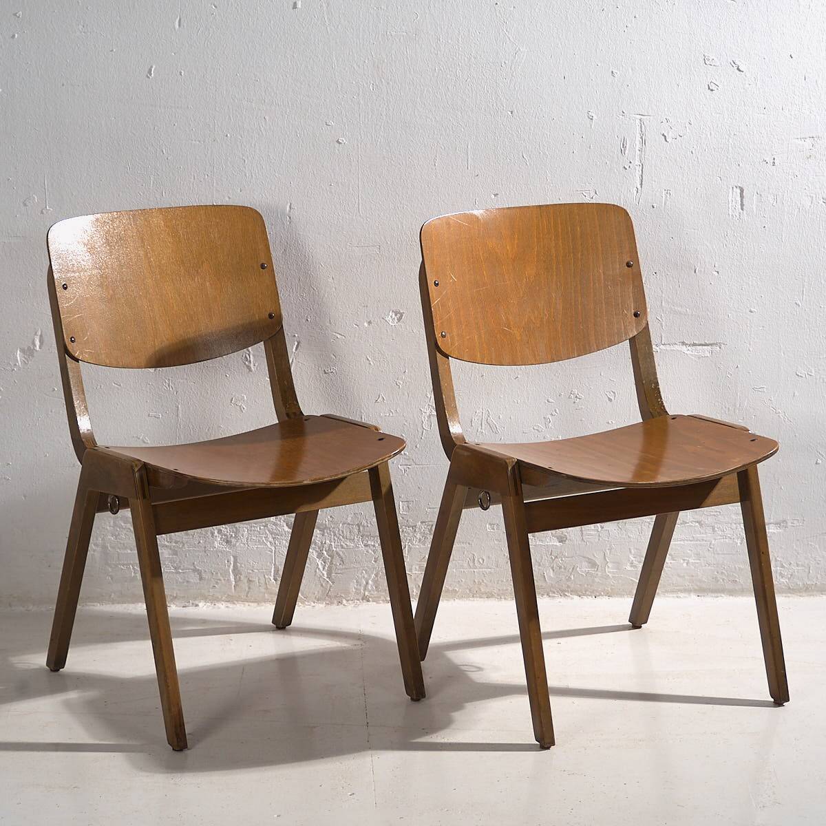Vintage Thonet chairs (c.1950). Set of 2 pieces