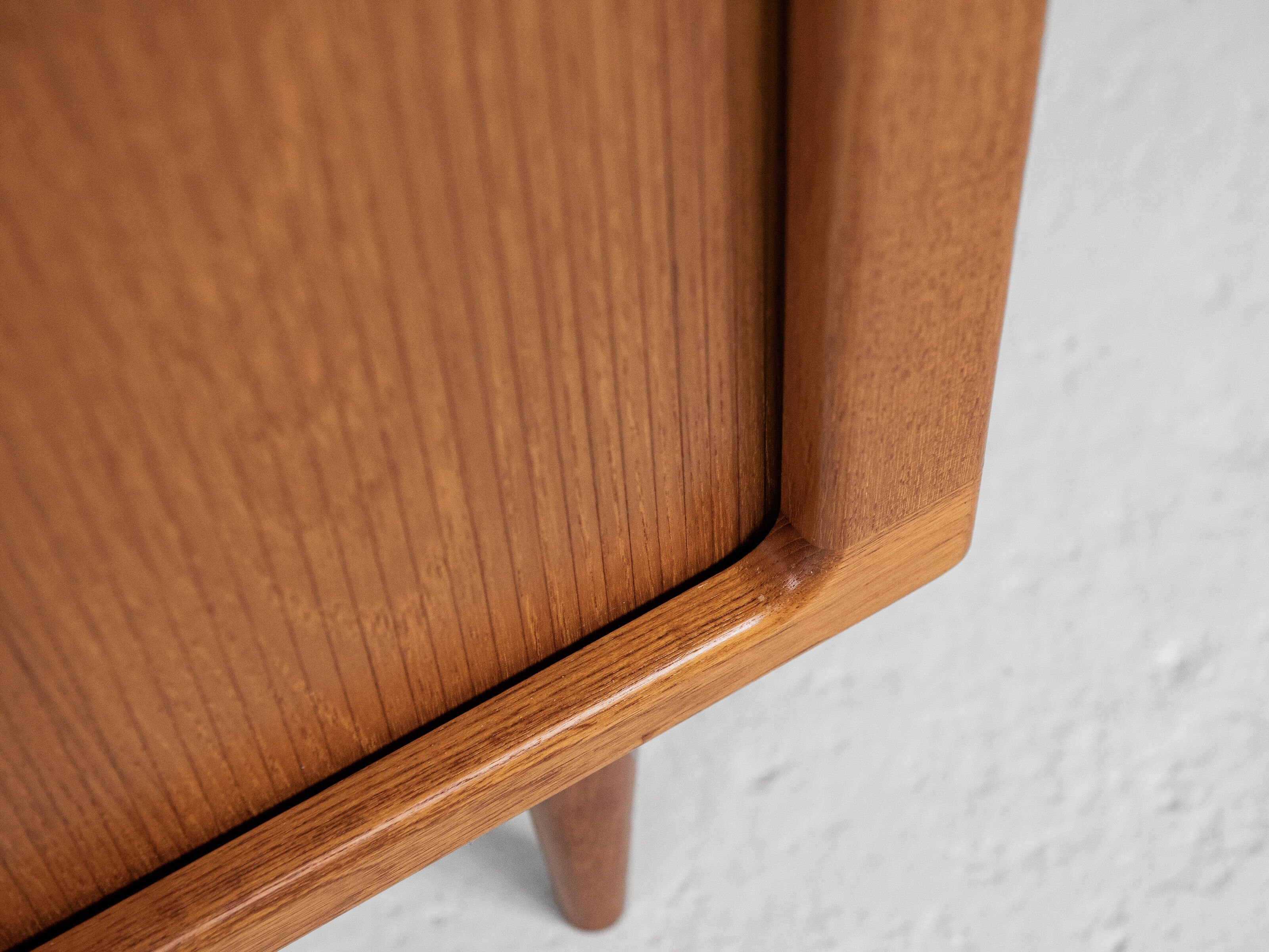 Midcentury danish cabinet with tambour doors by Dyrlund 1960s