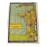 Jeu de patience puzzle France par département Saussine ancien