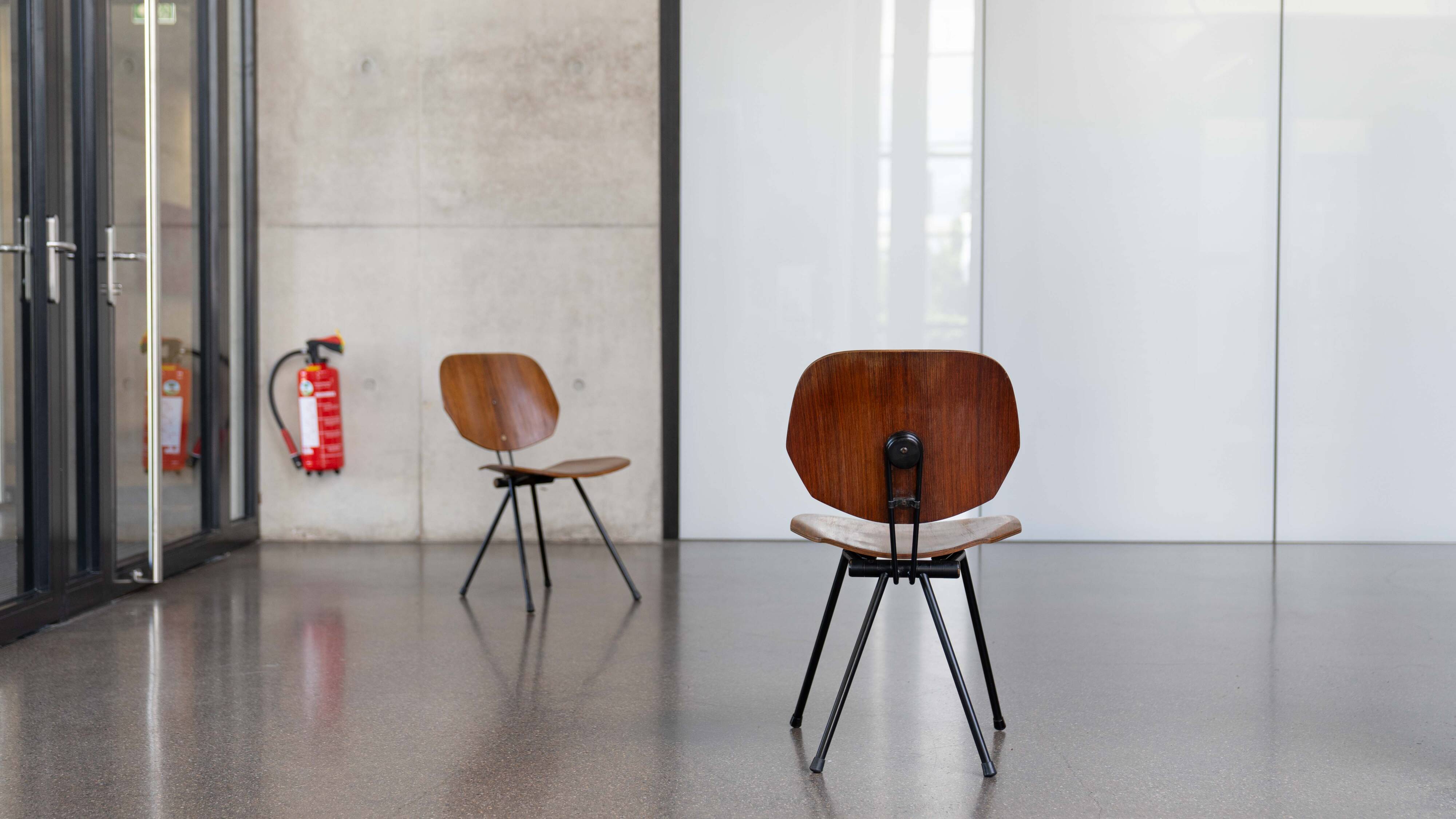 PAIR FOLDING-CHAIRS S88 BY OSVALDO BORSANI FOR TECNO
