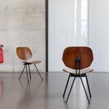PAIR FOLDING-CHAIRS S88 BY OSVALDO BORSANI FOR TECNO