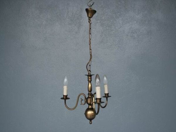 Lustre hollandais en bronze 3 branches