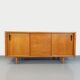 Vintage row in light oak wood from the 60s
