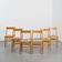 Set of six solid pine chairs by Maison Regain