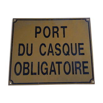 Panneau de chantier « port du casque obligatoire »