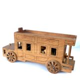 Handmade wooden bus