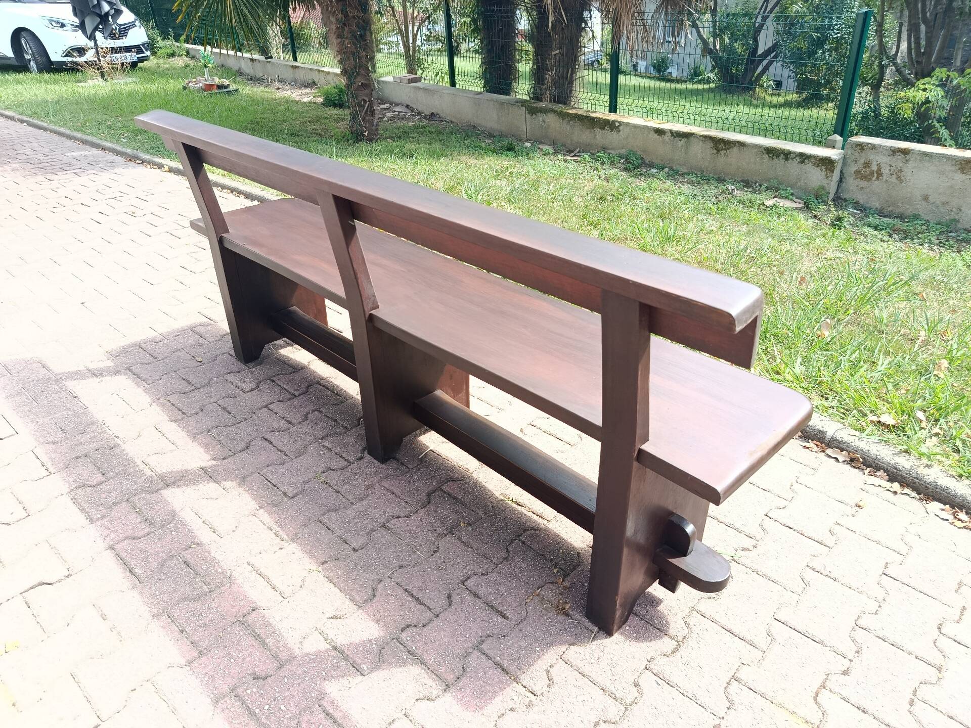 Massive brutalist bench