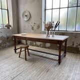 2m walnut drapery farm table