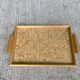 Vintage woven bamboo breakfast serving tray