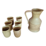 Carafe and stoneware cups