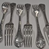 Lot 6 forks Marly Christofle
