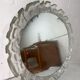 Miroir vintage avec éclairage verre glacé Hillebrand 48cm