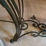 Metal and marble console