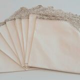 Old crochet round tablecloth with matching napkins