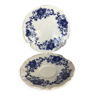 2 Sarreguemines saucers