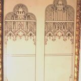 Ink drawing, early 1900s, study of stained glass windows