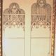 Ink drawing, early 1900s, study of stained glass windows