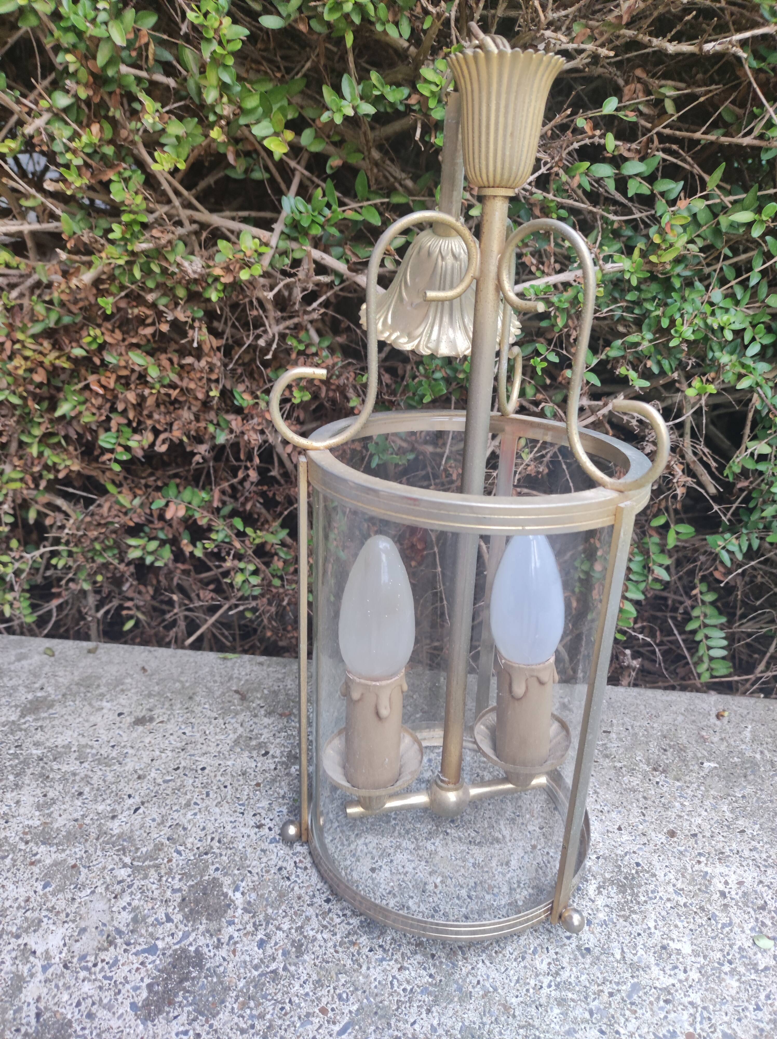 Chandelier suspension cage 2 lights louis XVI style