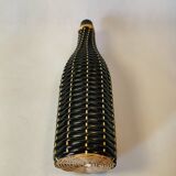 Vintage black and white braided Scoubidou bottle