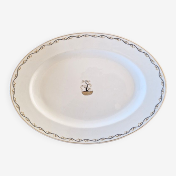 Plat ovale Charles Ahrenfeldt pour la porcelaine de Limoges - Illustré par Jean Luce