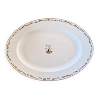 Plat ovale Charles Ahrenfeldt pour la porcelaine de Limoges - Illustré par Jean Luce