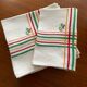 Serviettes basques vintage avec monogramme