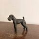 Antique Sculpture Airedale Terrier Welsh Regule Art Deco 1930