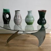 Set of 4 Accolay vases, signed ceramics, France, 1960s