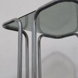 Coffee Table in Chromed Tubular Steel and Smoked Glass by Ezio Didone, 1970s