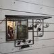 Art Deco coat rack in hammered wrought iron, 1950s.