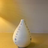 White ceramic with polka dots