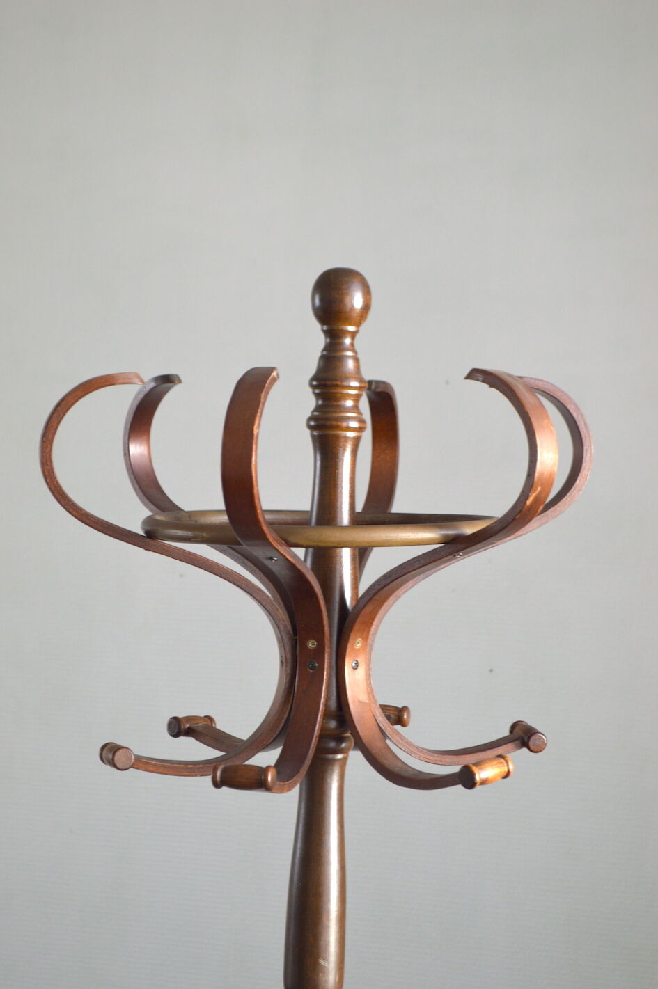 Wooden parrot coat rack