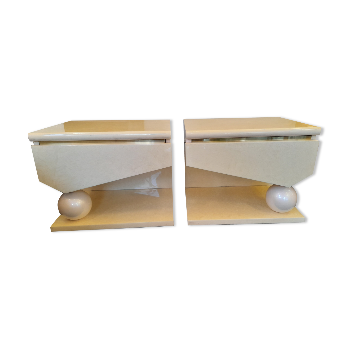 Typical pair of bedside tables from the 80s