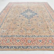 Tapis persan classique bleu et pêche