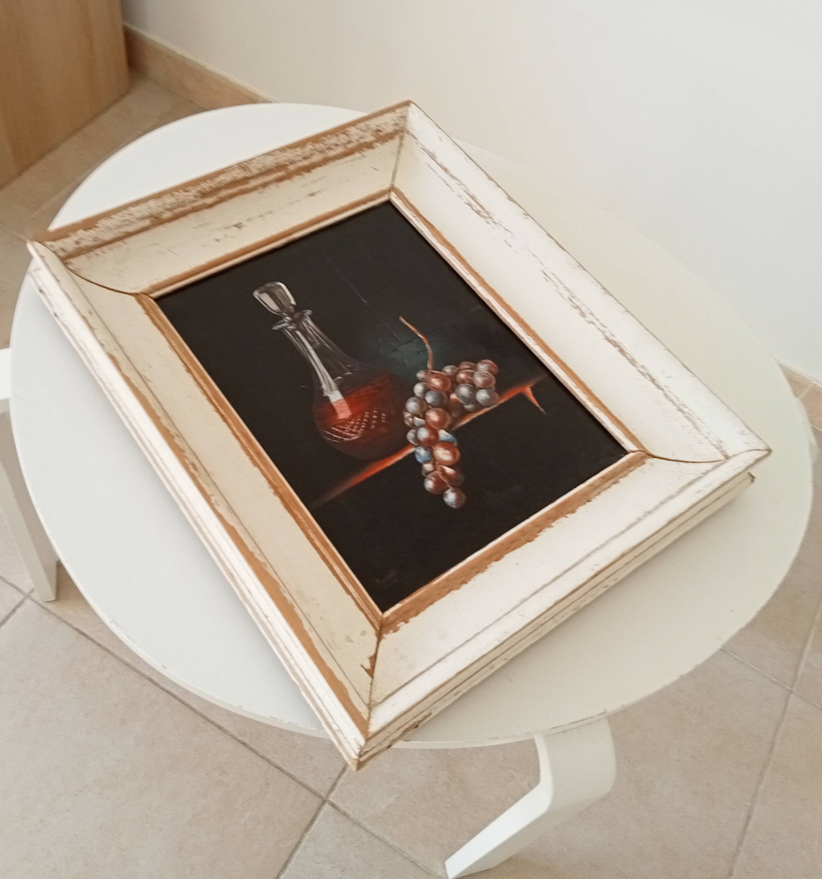 Still life table, oil on canvas, signed Pacetti