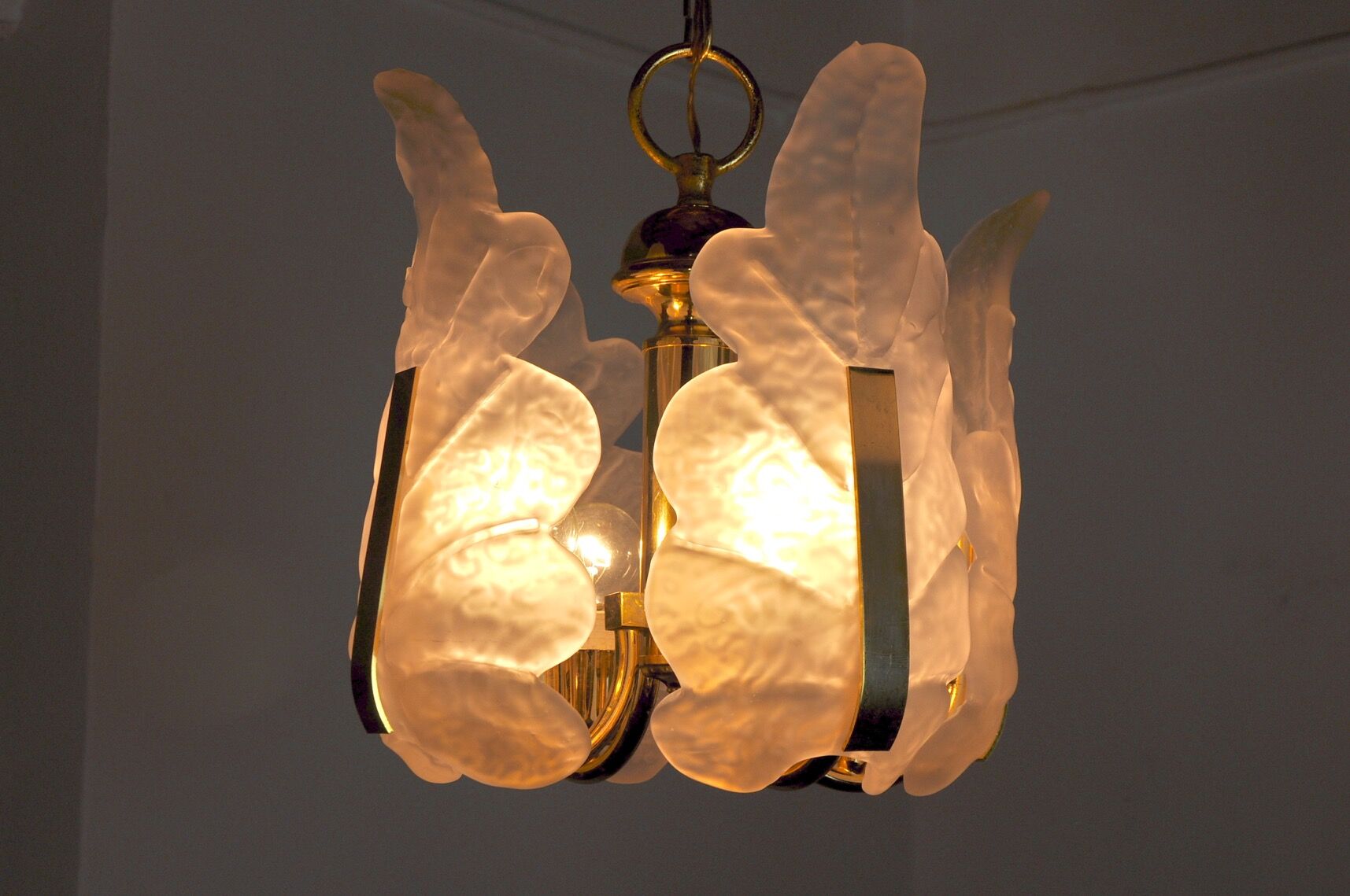 "Leaf" chandelier by Carl Fagerlund, Murano glass, Germany, 1970