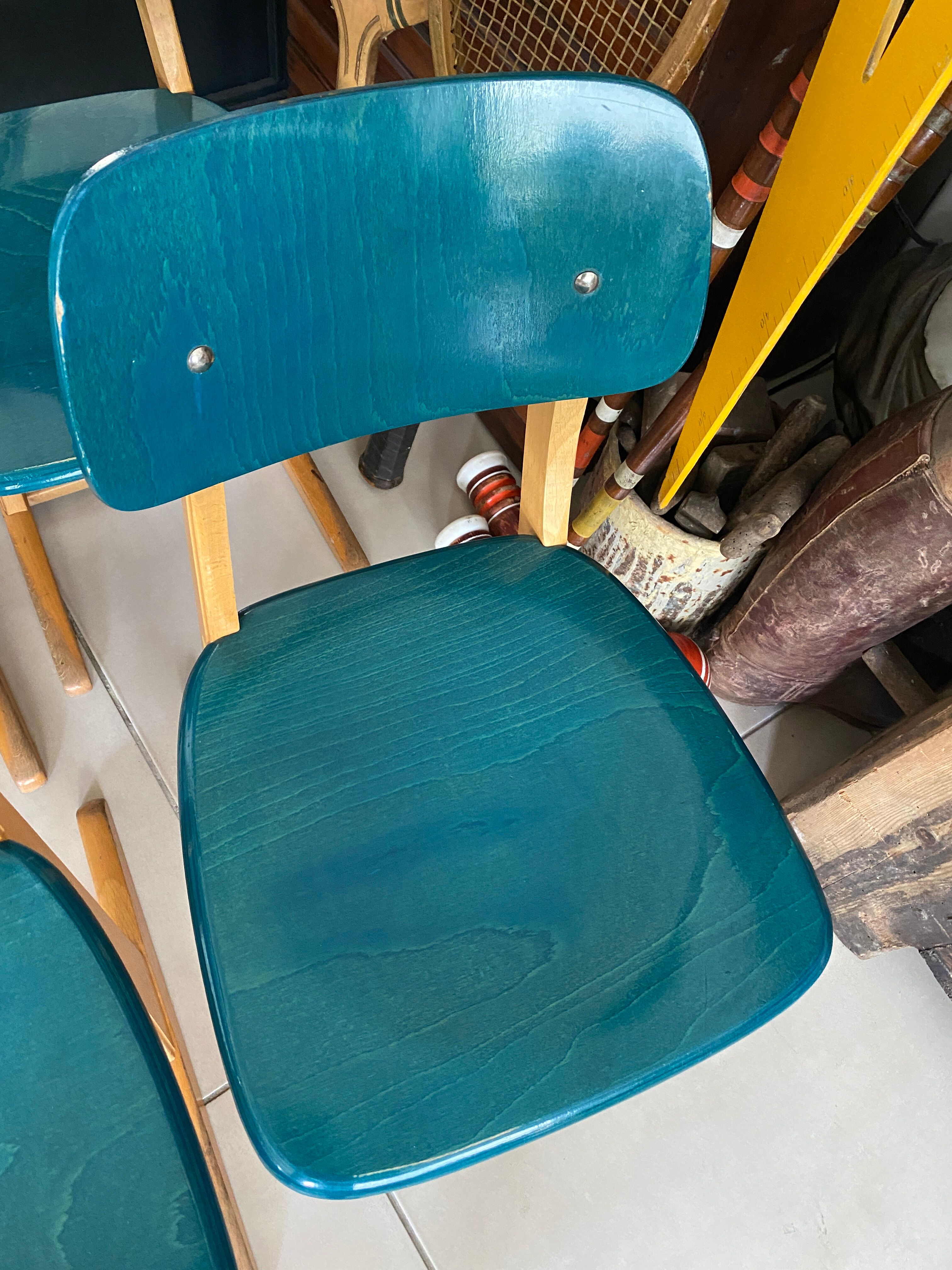 Vintage blue/green Casala children's chair