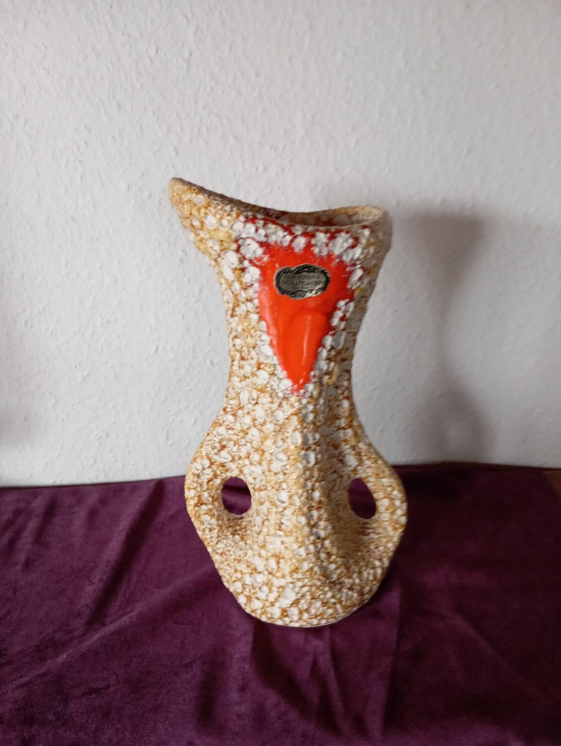 Vase fat lava Vallauris 1970