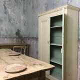 Old wardrobe, aged white patina