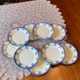 Lot of 9 dessert/starter plates Badonviller model Denise blue 1900-1905